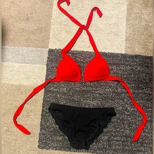 2 piece Bikini Ribbed material ….. like new.
